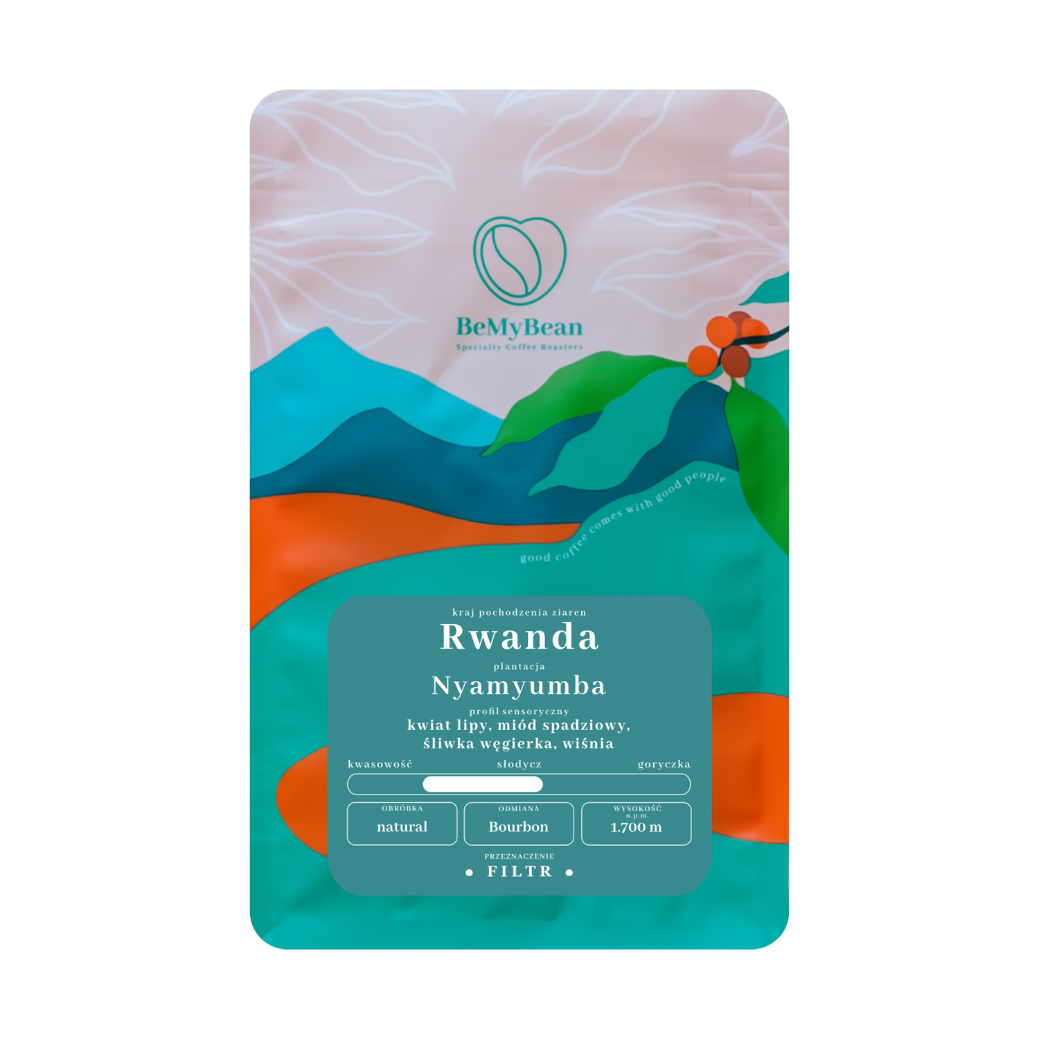 BeMyBean - kawa ziarnista Rwanda Nyamyumba Natural Filter 250 g