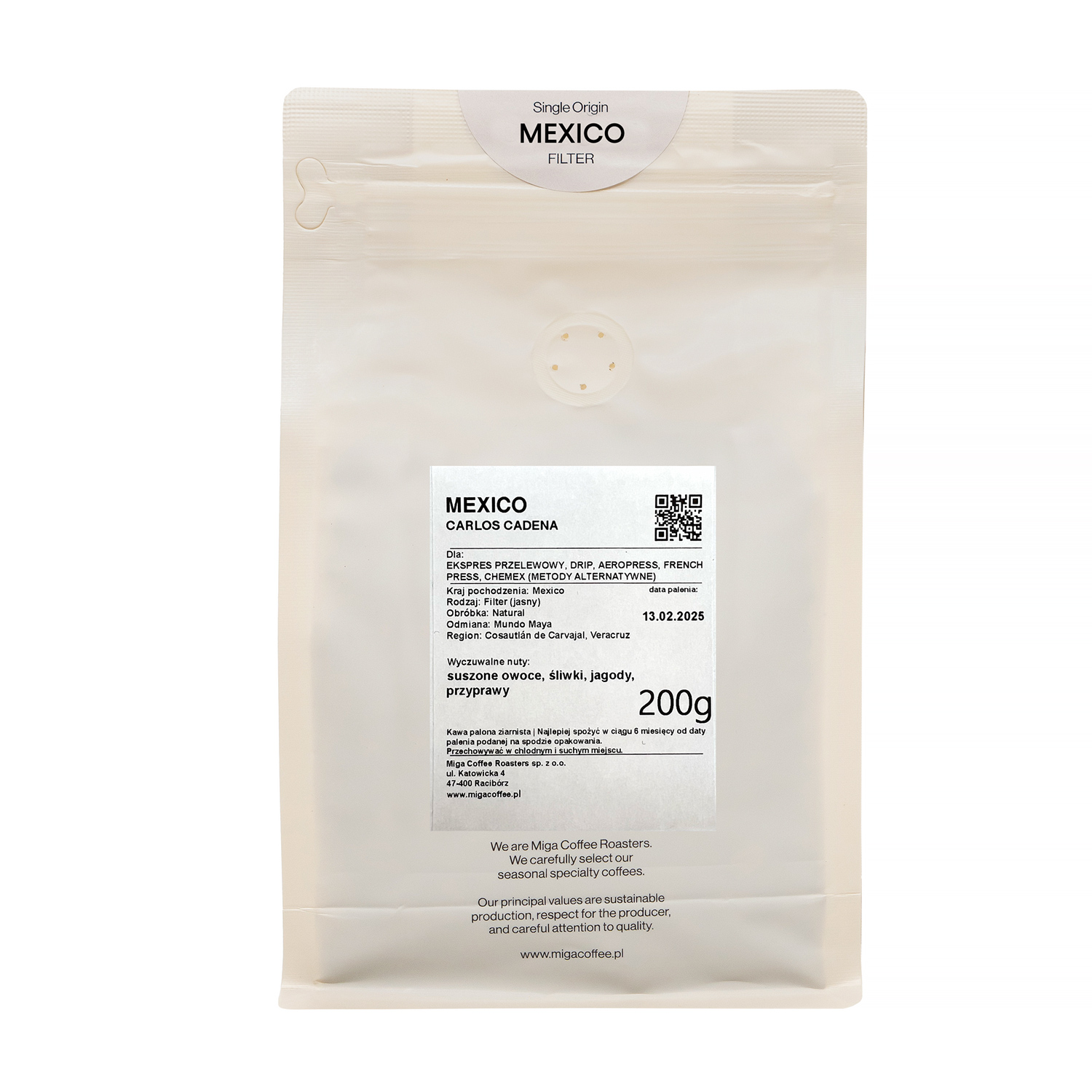 Miga Coffee - Mexico Carlos Cadena Natural Filter 200g