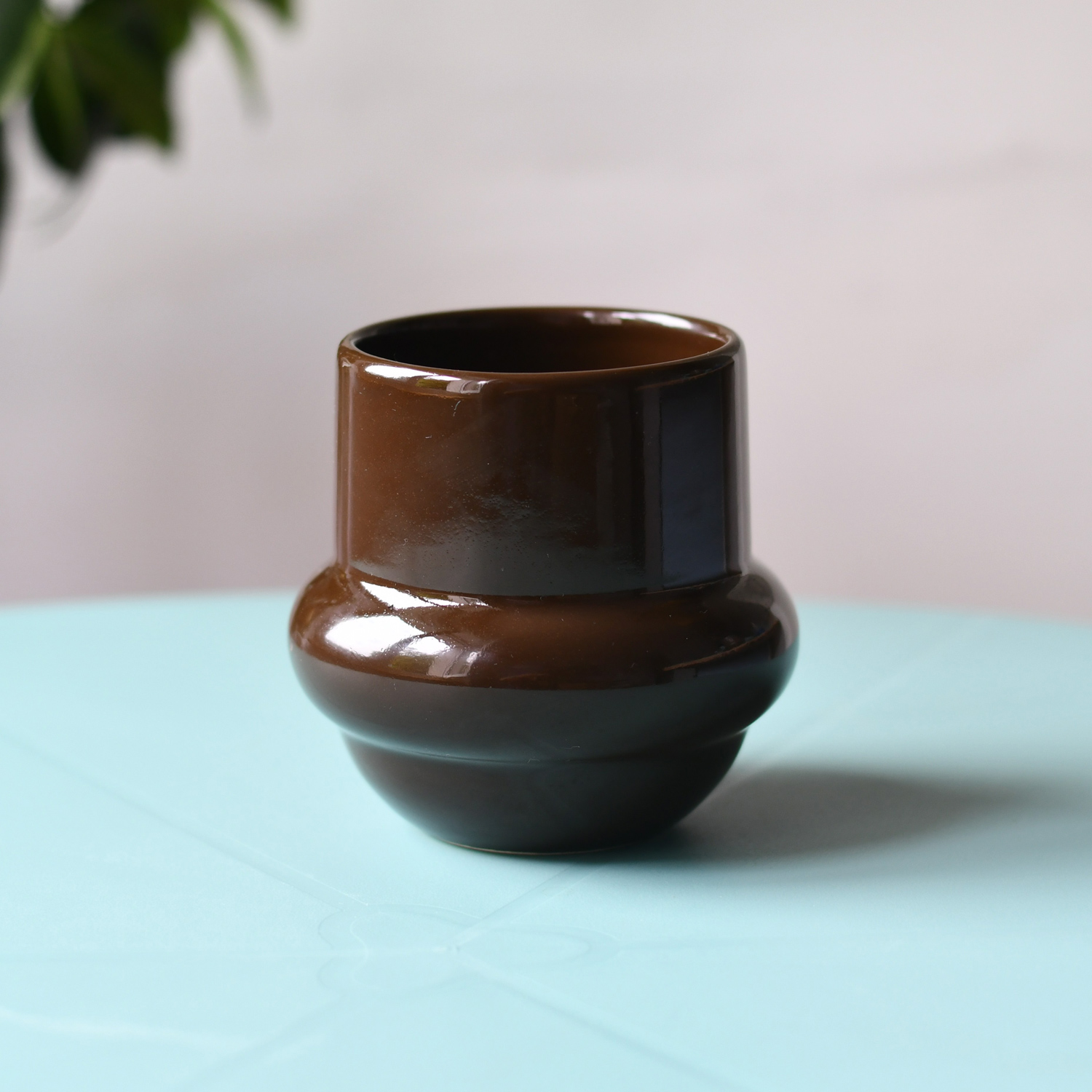 NOT.BAD - kubek ceramiczny BAD IDEA wypukły brązowy 350 ml
