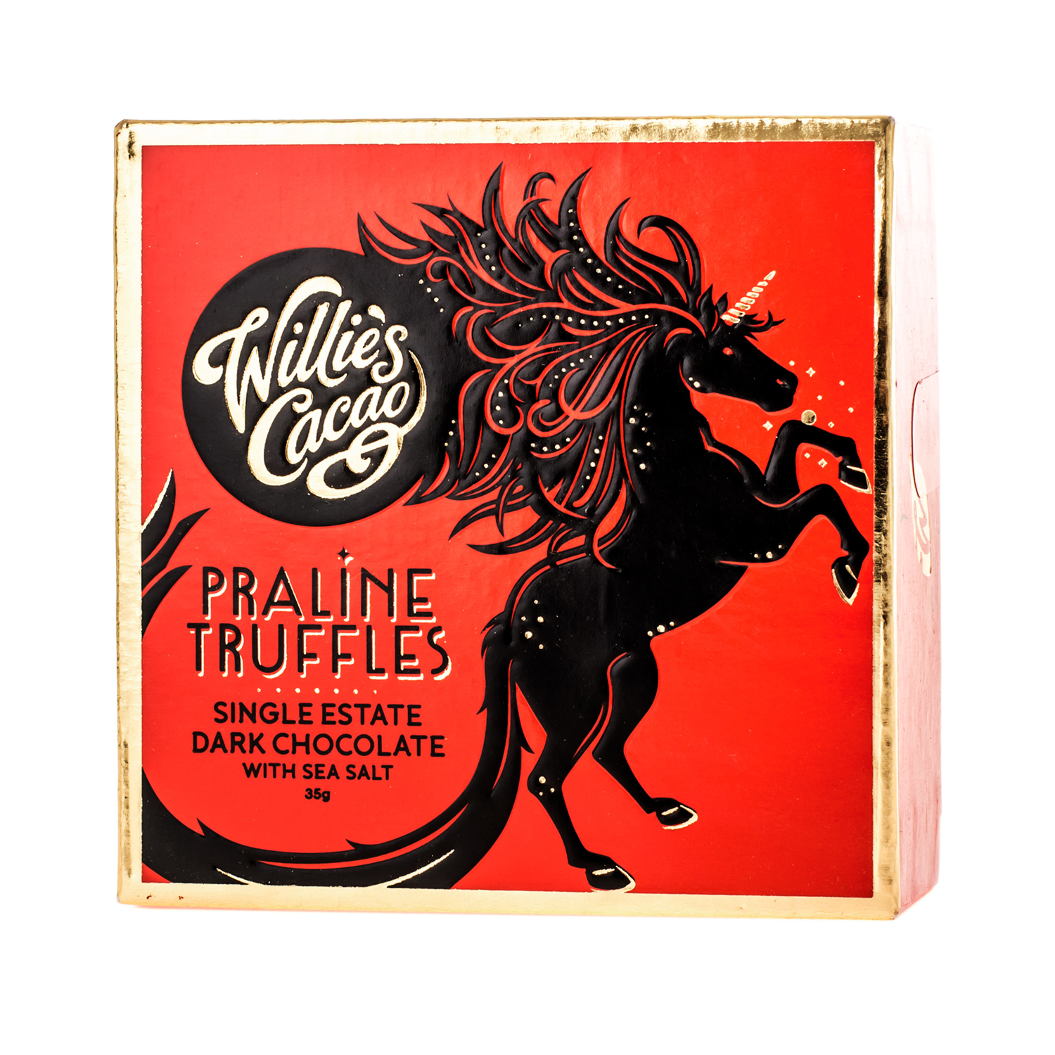 Willie's Cacao - Praline Truffles Dark Chocolate with Sea Salt 35g