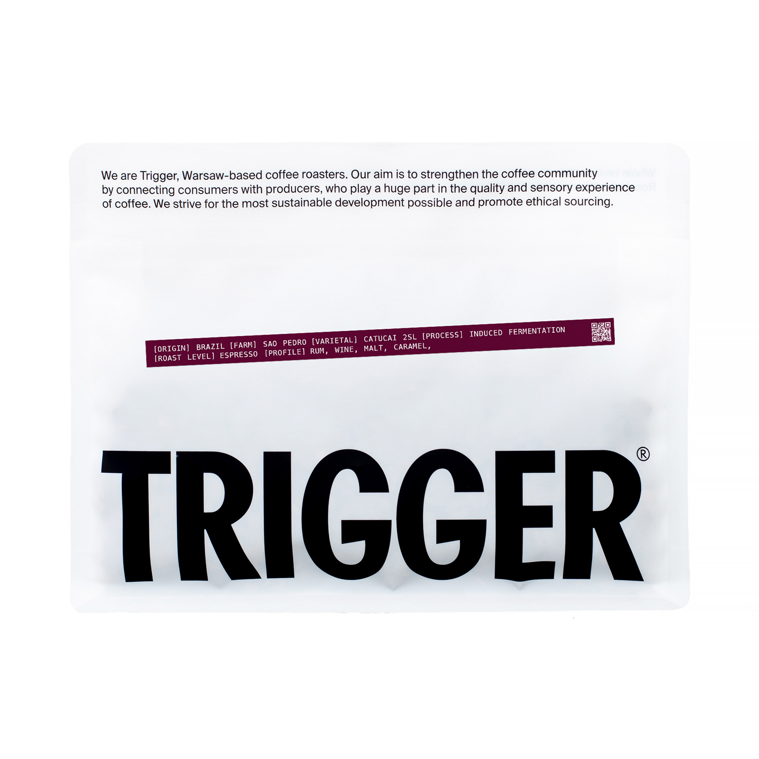 Trigger - kawa ziarnista Brazylia Sao Pedro Induced Fermentation Espresso 250 g