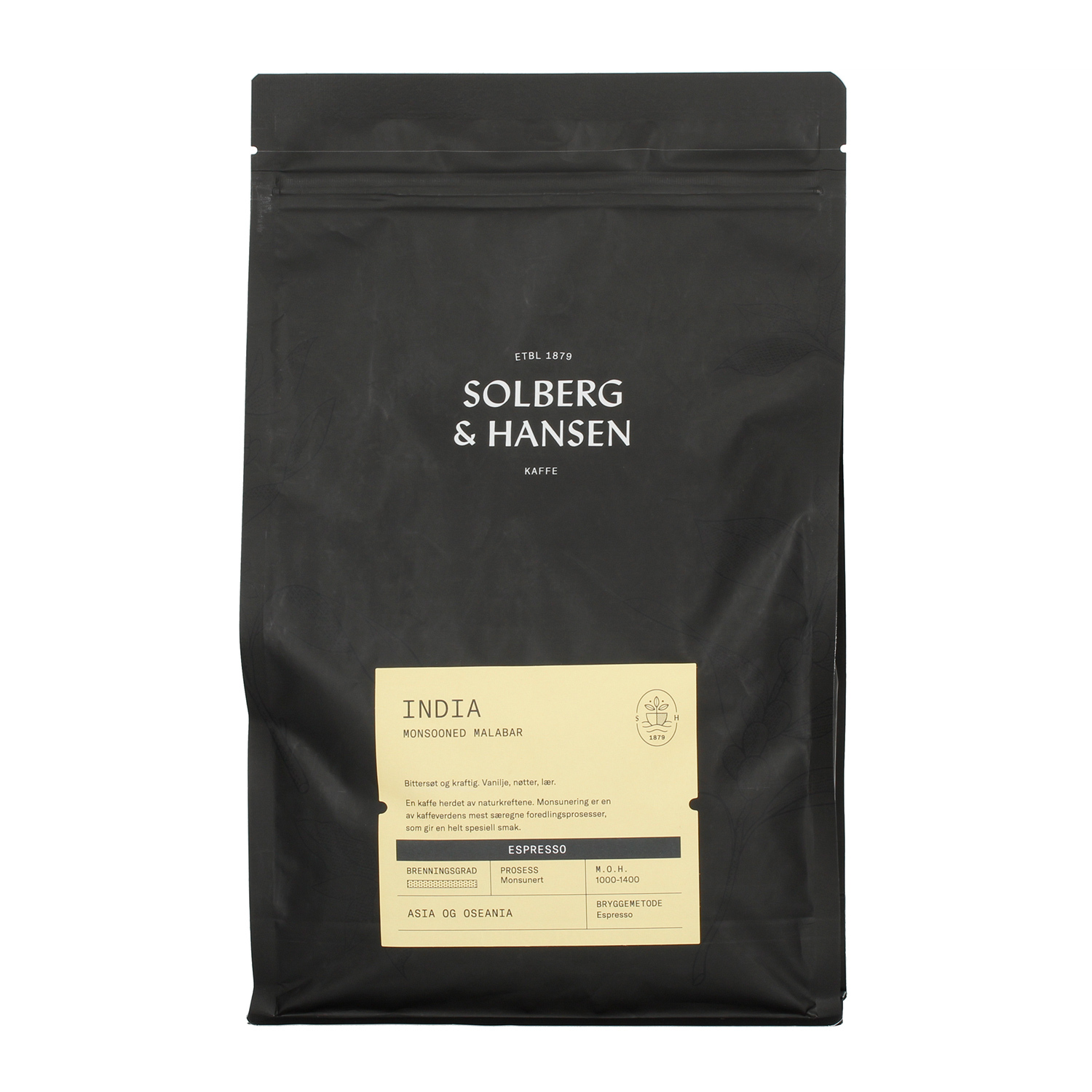 Solberg & Hansen - kawa ziarnista Indie Monsooned Malabar Espresso 750 g (outlet)