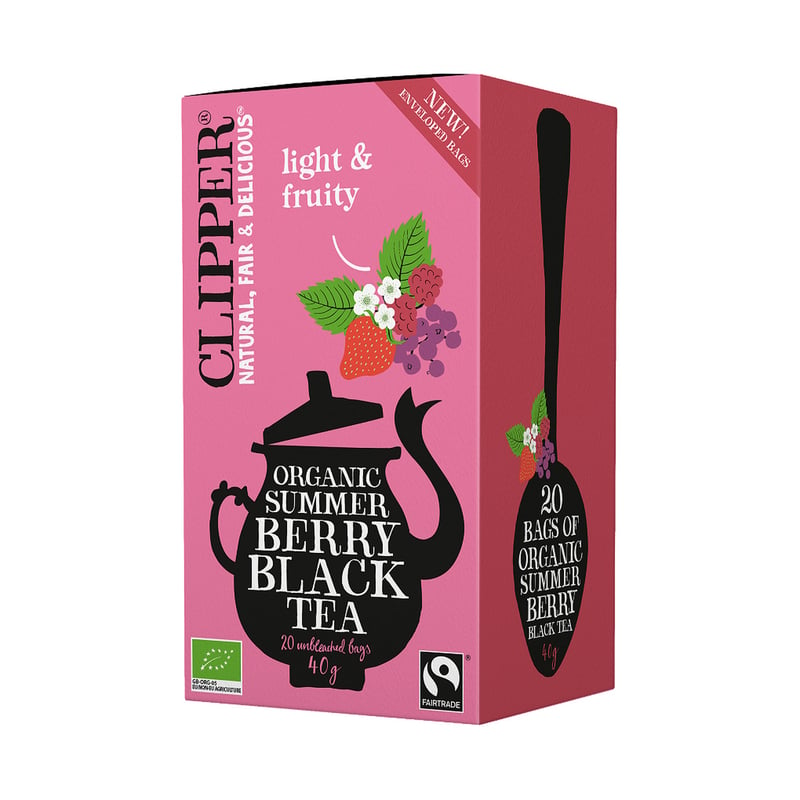 Clipper - Organic Summer Berry Black Tea - Herbata 20 Torebek