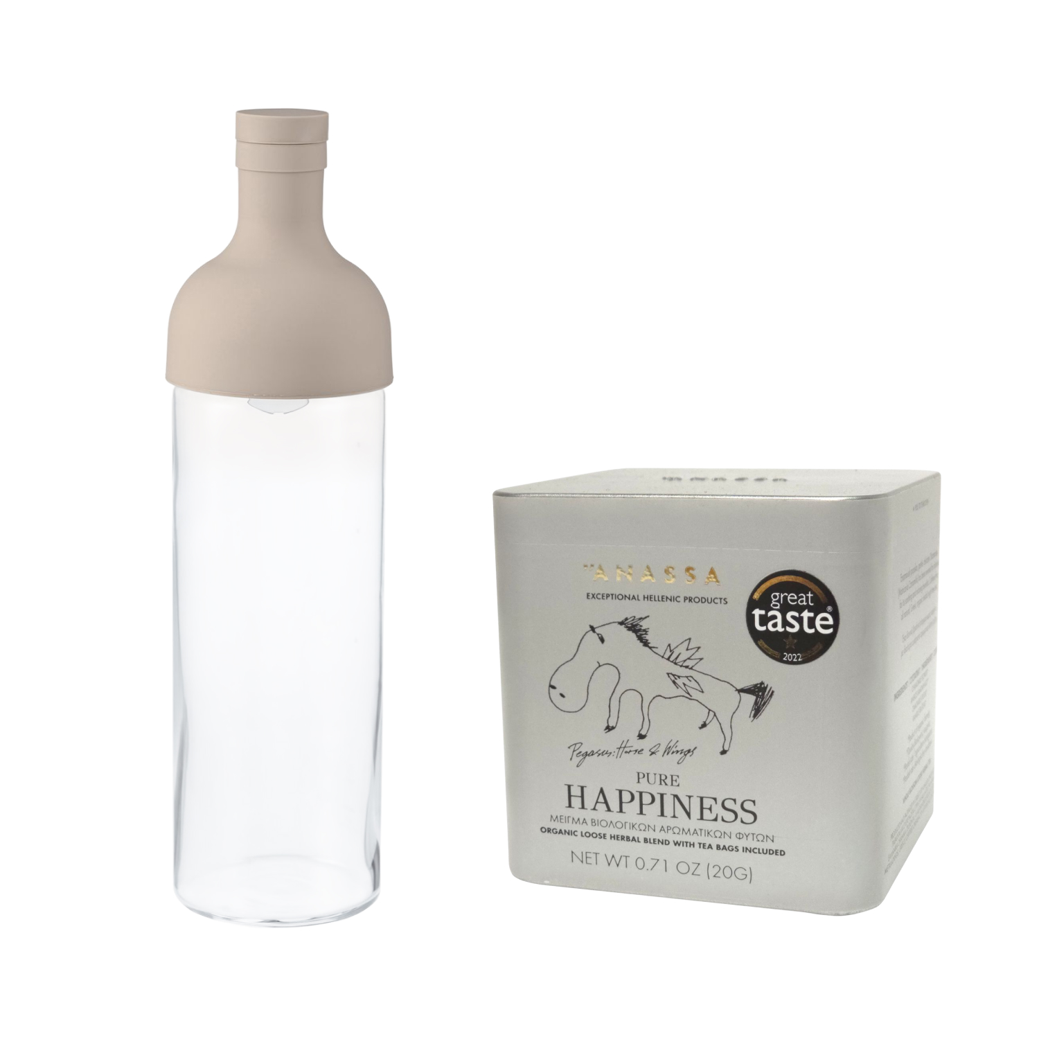 Zestaw Butelka Cold Brew Hario 750 ml + herbatka Anassa Pure Happiness 20 g