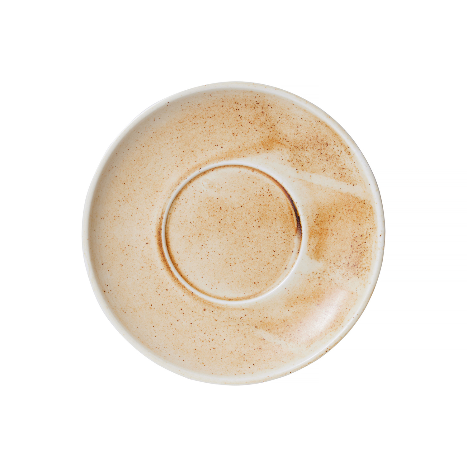 HKliving - Chef Ceramics Saucer Rustic Cream/Brown