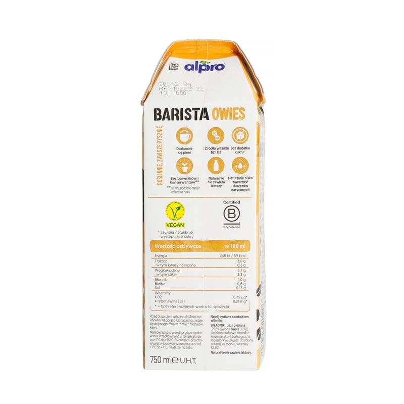 Alpro - Barista Oat Drink 750ml