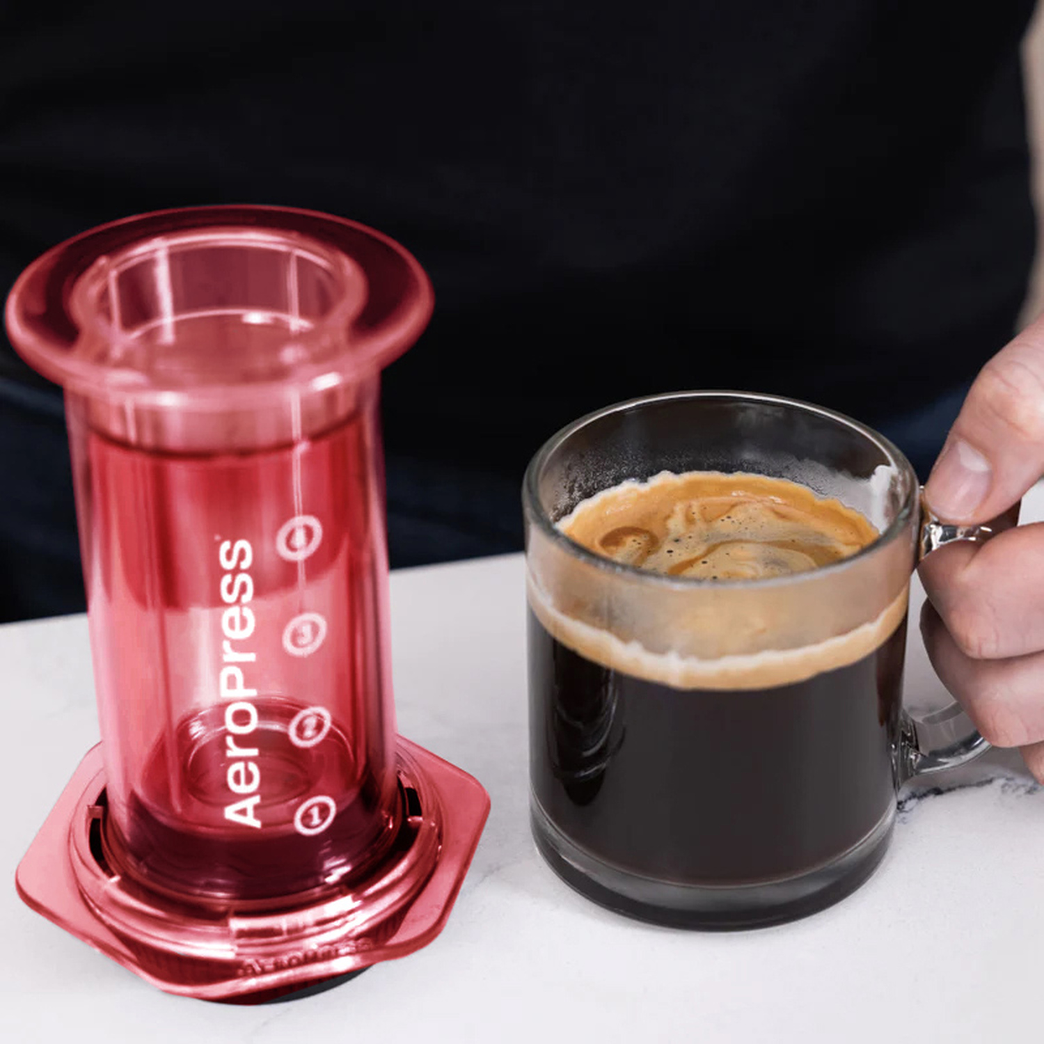 AeroPress - Clear Red Coffee Maker