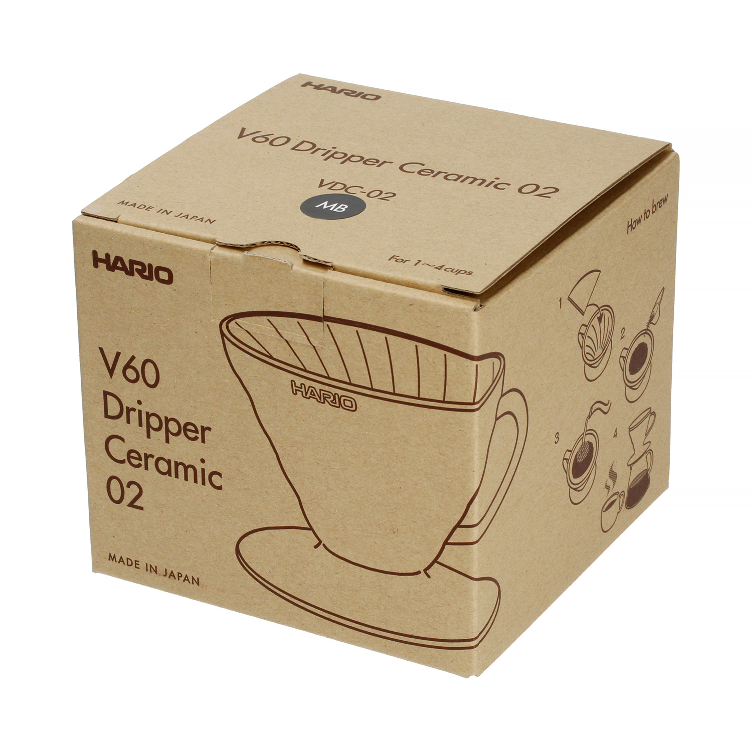 Hario V60-02 Ceramic Coffee Dripper Matt Black