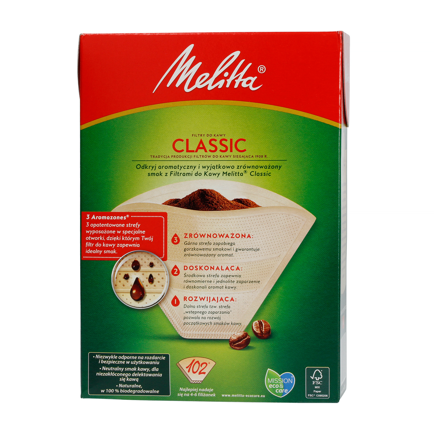 Melitta - Papierowe filtry do kawy 102 - Classic - 80 sztuk