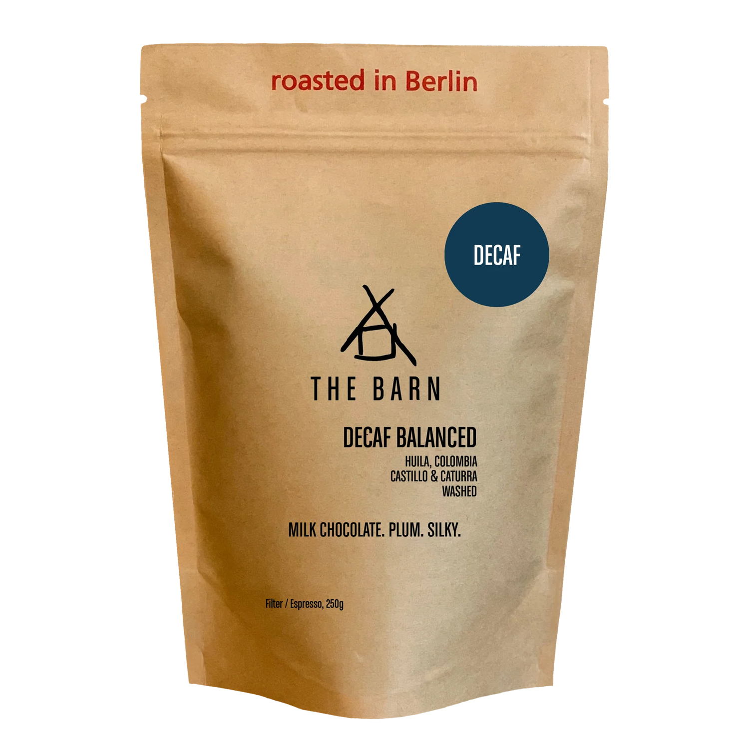 The Barn - kawa ziarnista bezkofeinowa Kolumbia Balanced Washed Omniroast 250 g