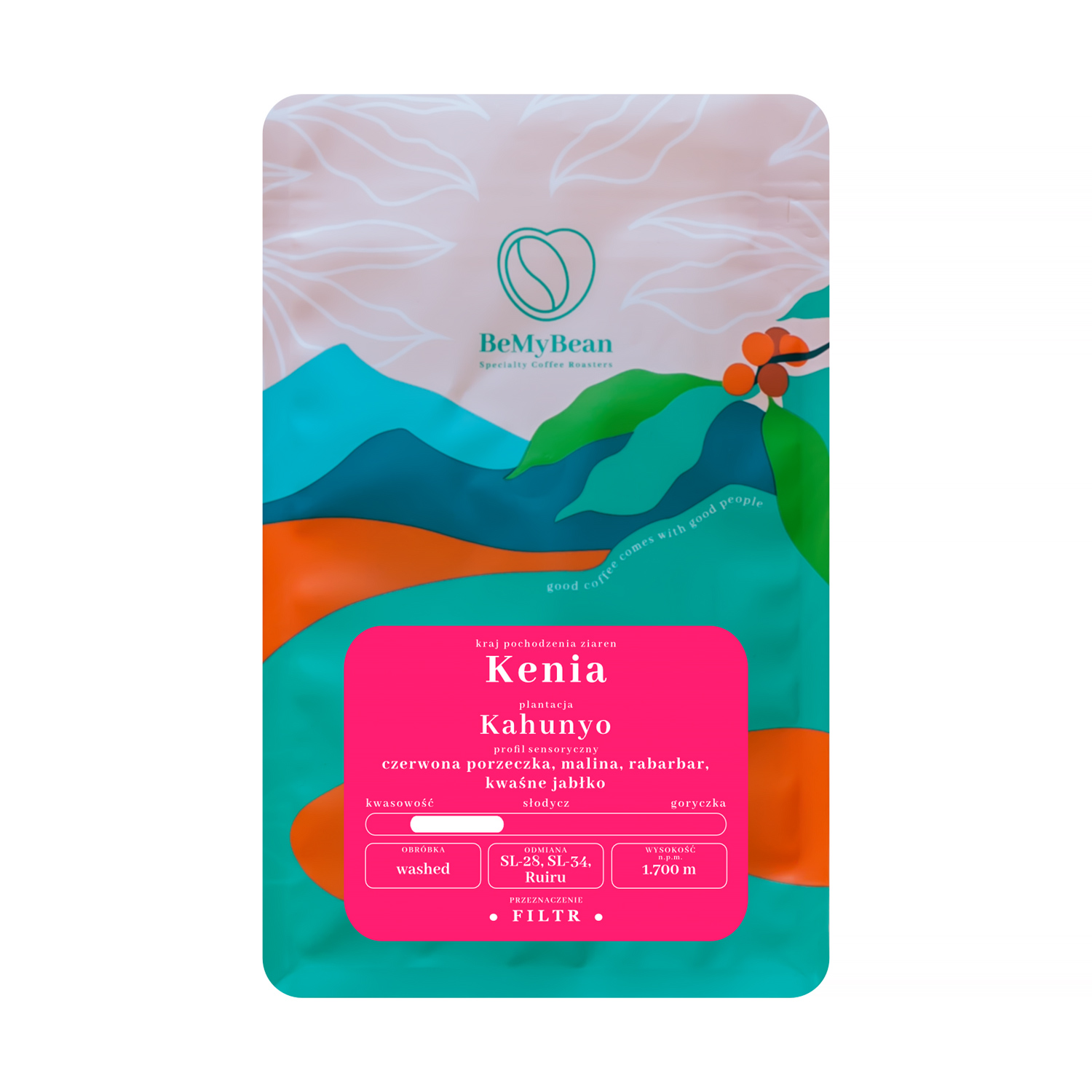 BeMyBean - kawa ziarnista Kenia Kahunyo Washed Filter 250 g