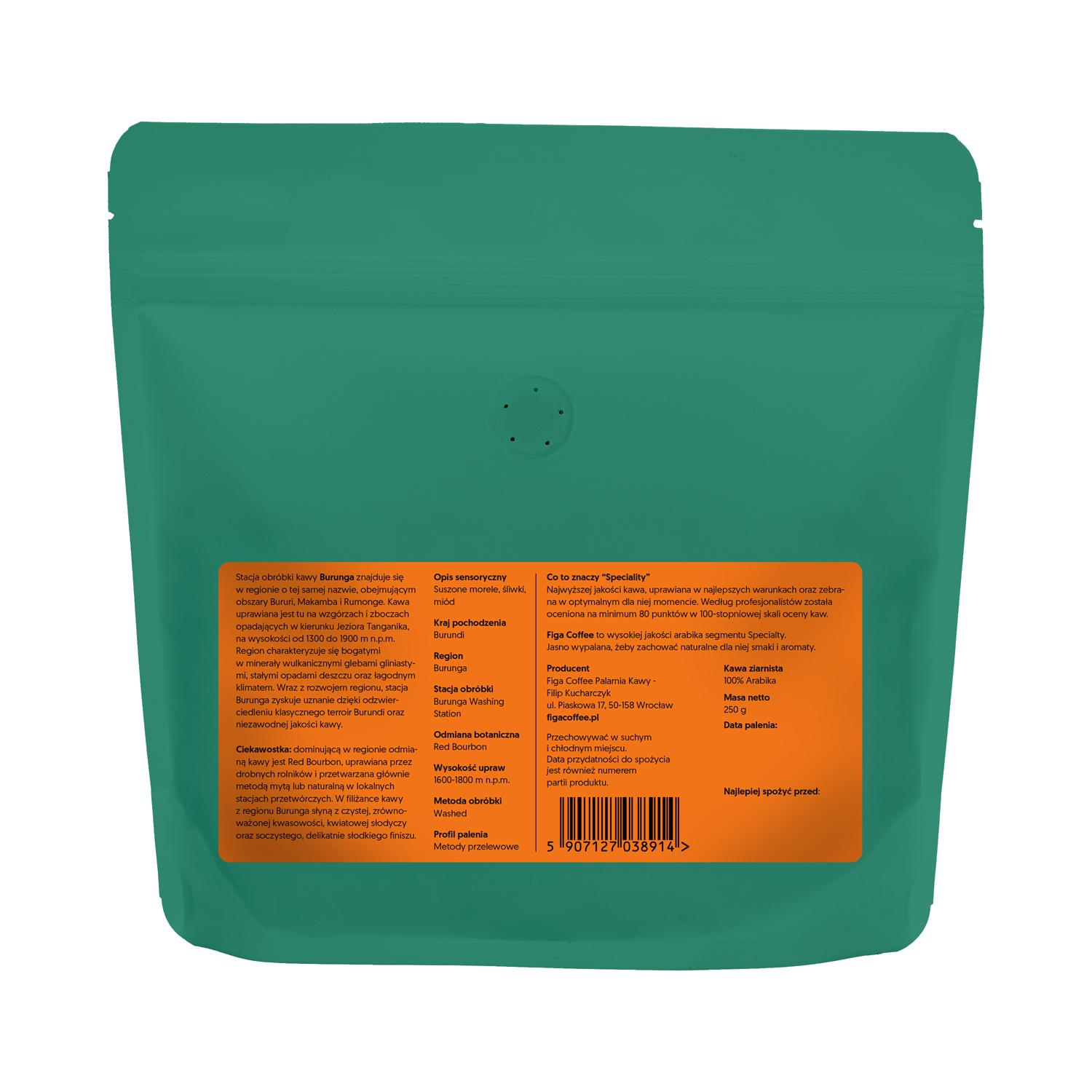 Figa Coffee - Burundi Burunga Washed Filter 250 g