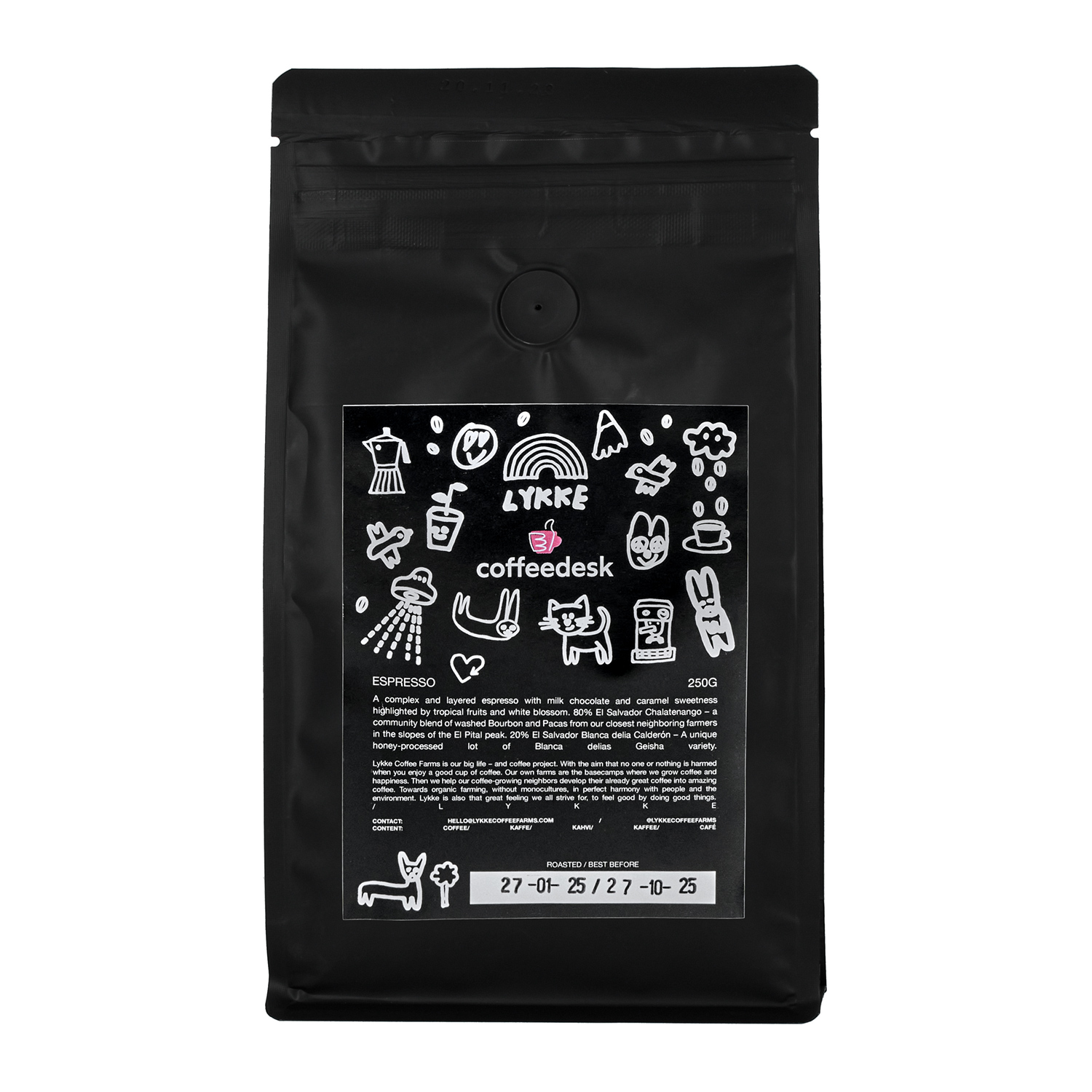 ESPRESSO MIESIĄCA: Lykke - Salwador Chalatenango Blend Espresso 250g