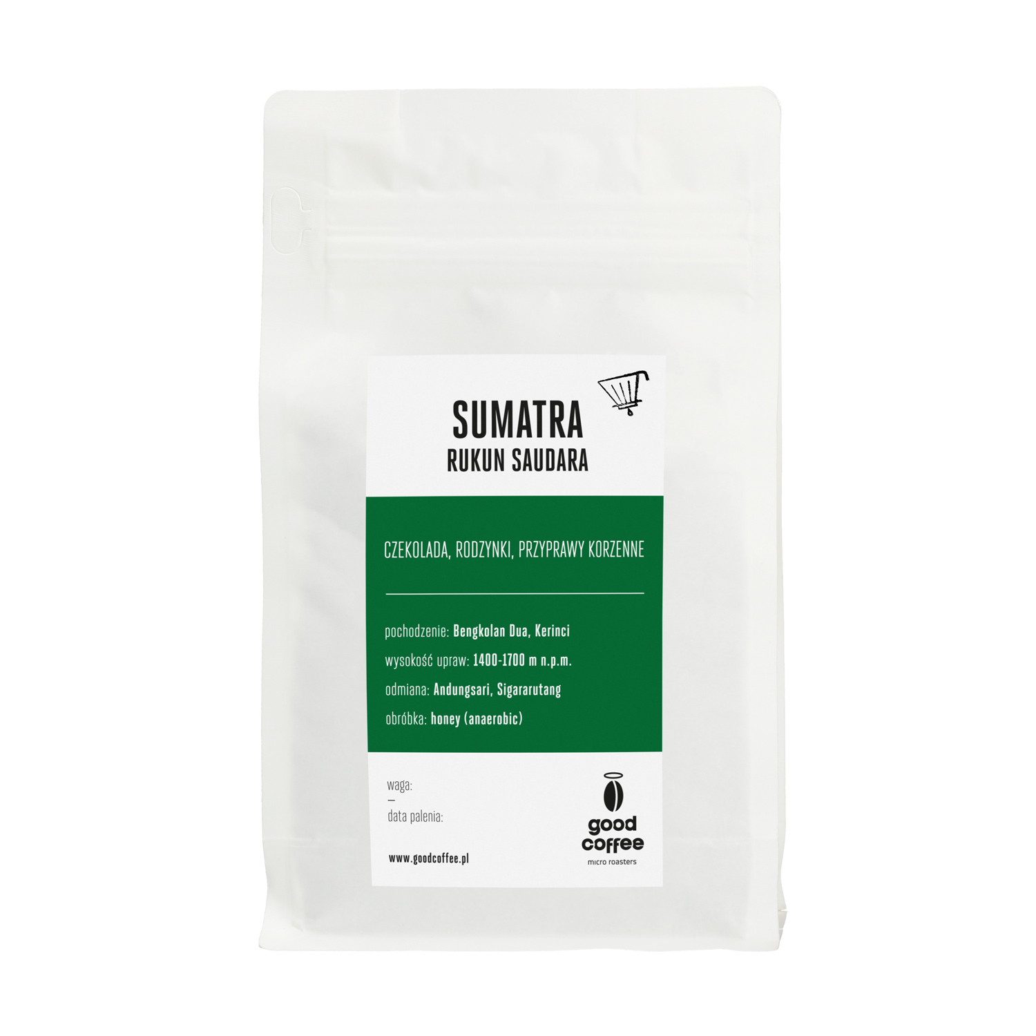 Good Coffee - kawa ziarnista Sumatra Rukun Saudara Honey Anaerobic Filter 250 g