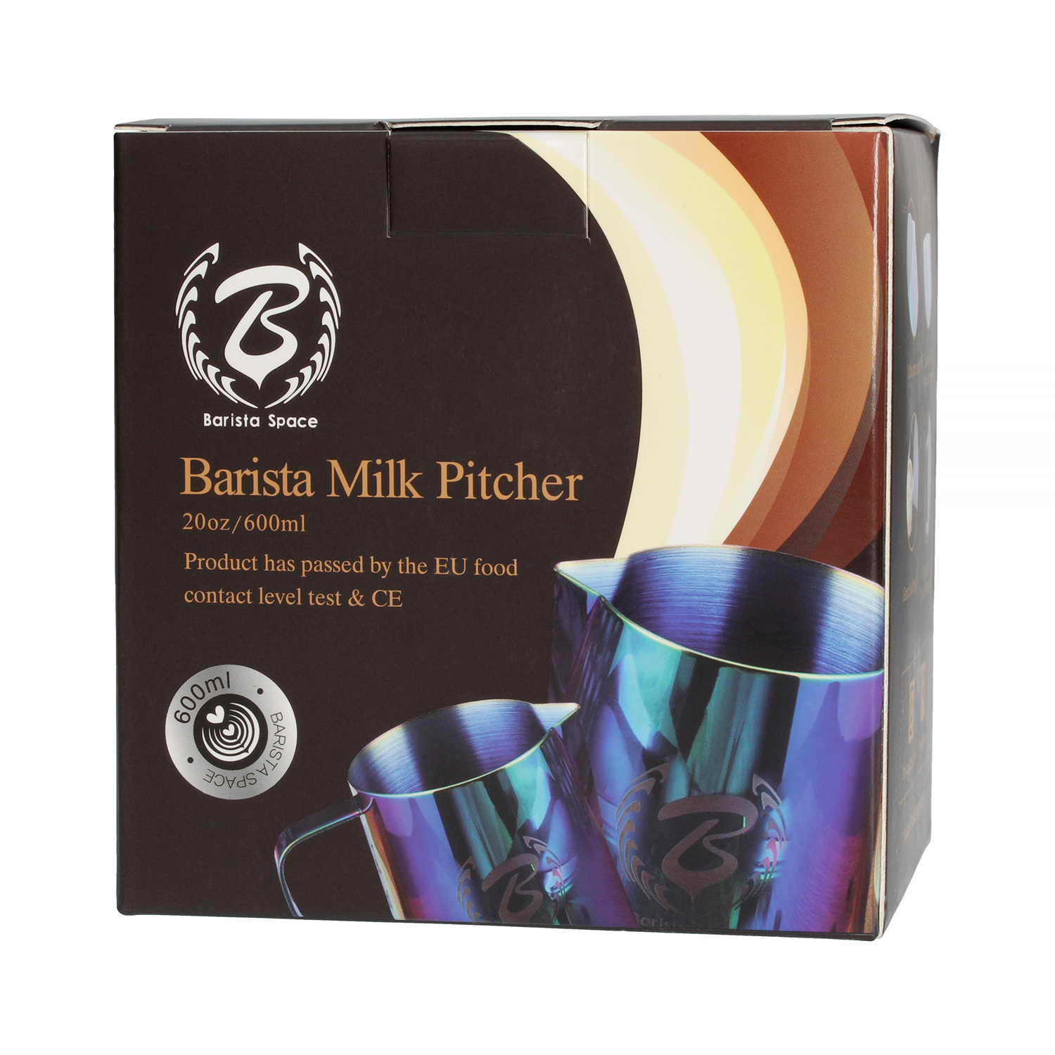 Barista Space - Dzbanek do mleka czerwony 600 ml