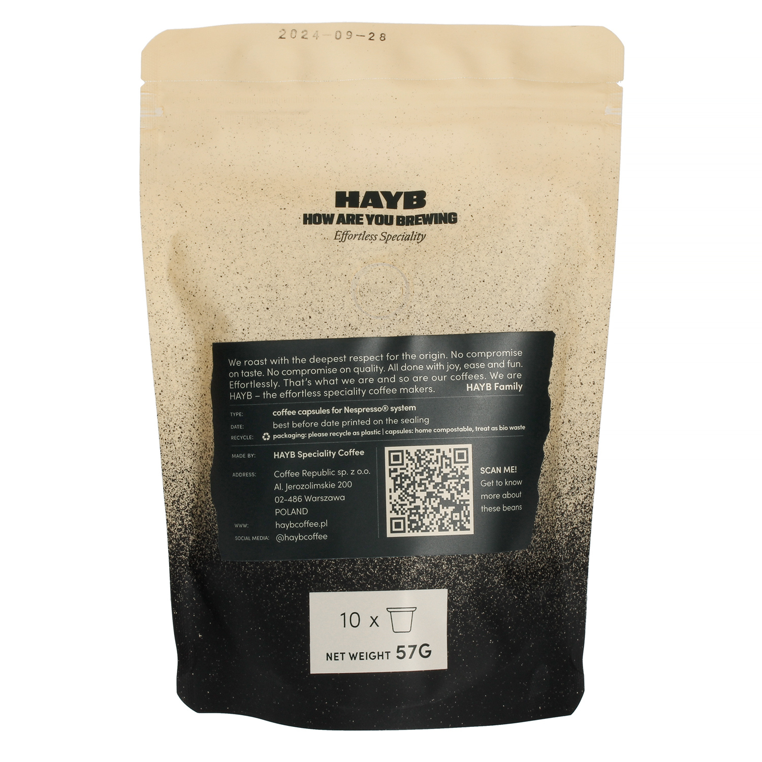 HAYB - Black Espresso Blend - 10 kapsułek