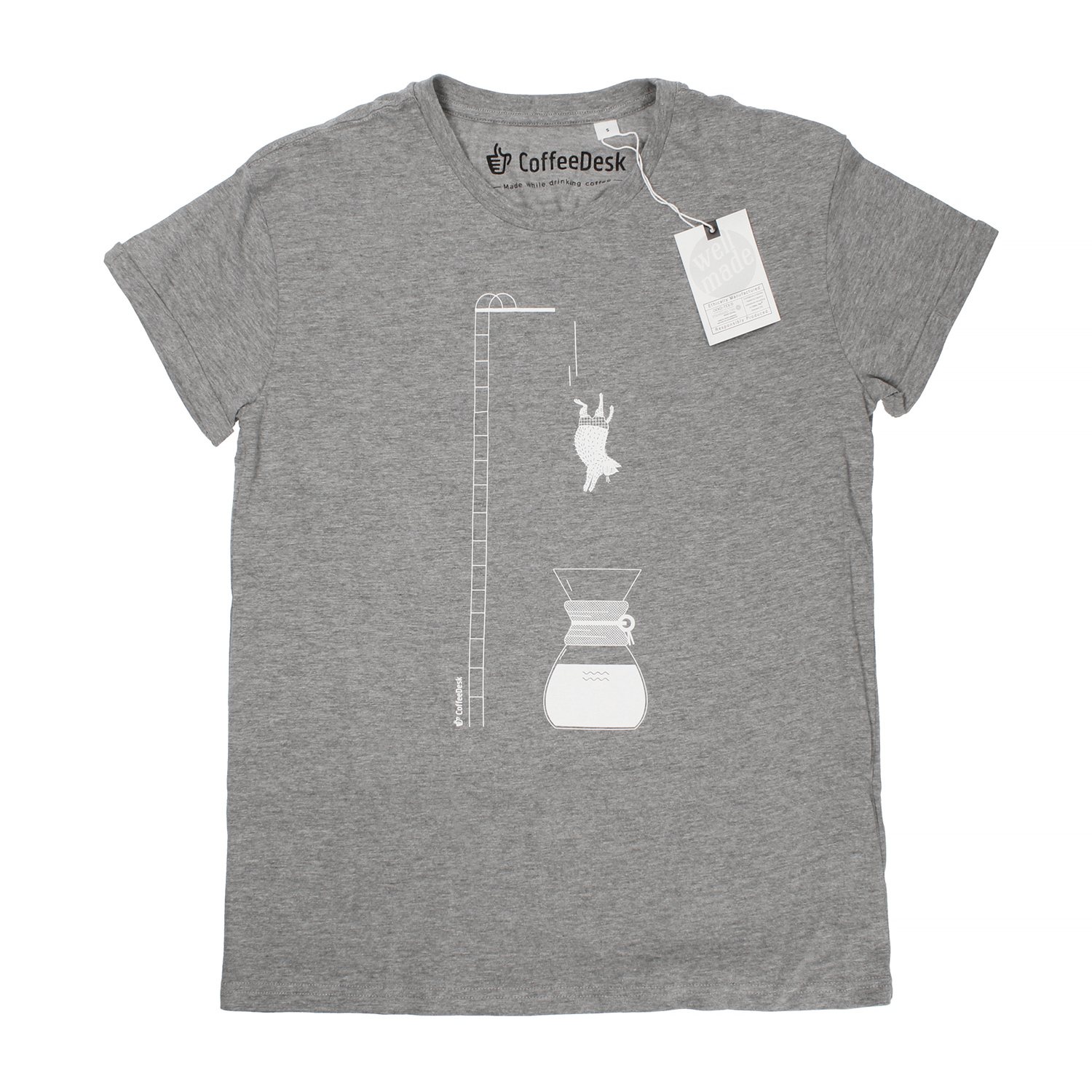 Coffeedesk Chemex Men's Grey T-shirt - L
