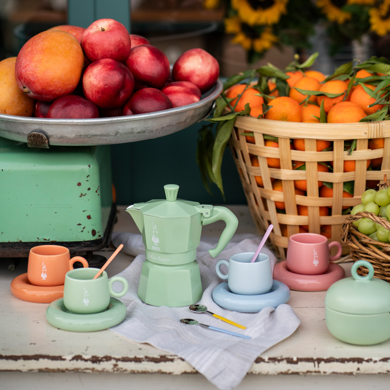 Bialetti - Fruit Vibes - zestaw 4 filiżanek 60ml ze spodkami