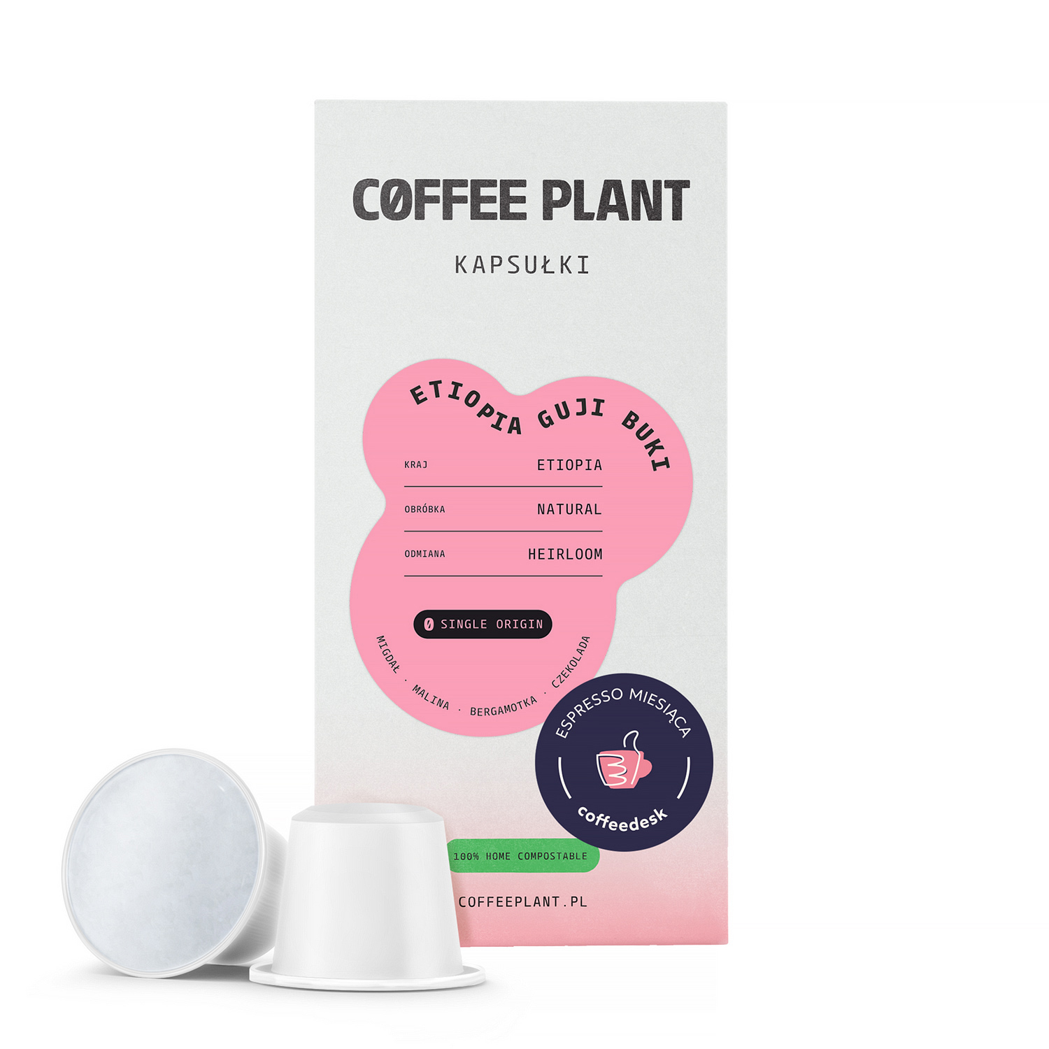 ESPRESSO MIESIĄCA: COFFEE PLANT - kawa w kapsułkach Etiopia Guji Buki Natural - 10 kapsułek