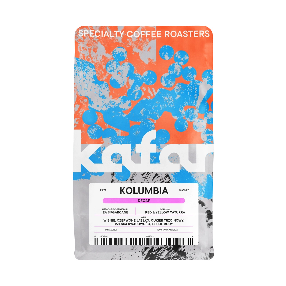 Kafar - kawa ziarnista bezkofeinowa Kolumbia Sugarcane Washed Filter 250 g