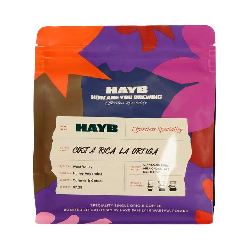 HAYB - Kostaryka La Ortiga Honey Anaerobic Filter 250g