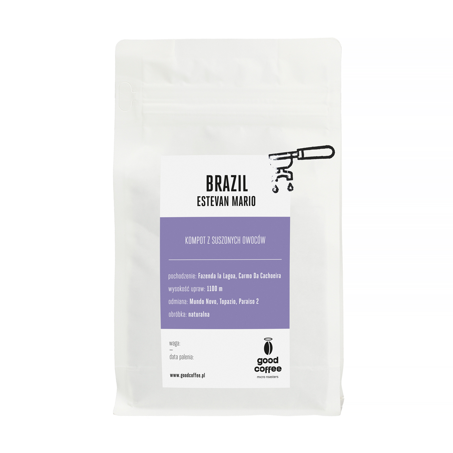 Good Coffee - kawa ziarnista Brazylia Estavan Mario Natural Espresso 250 g