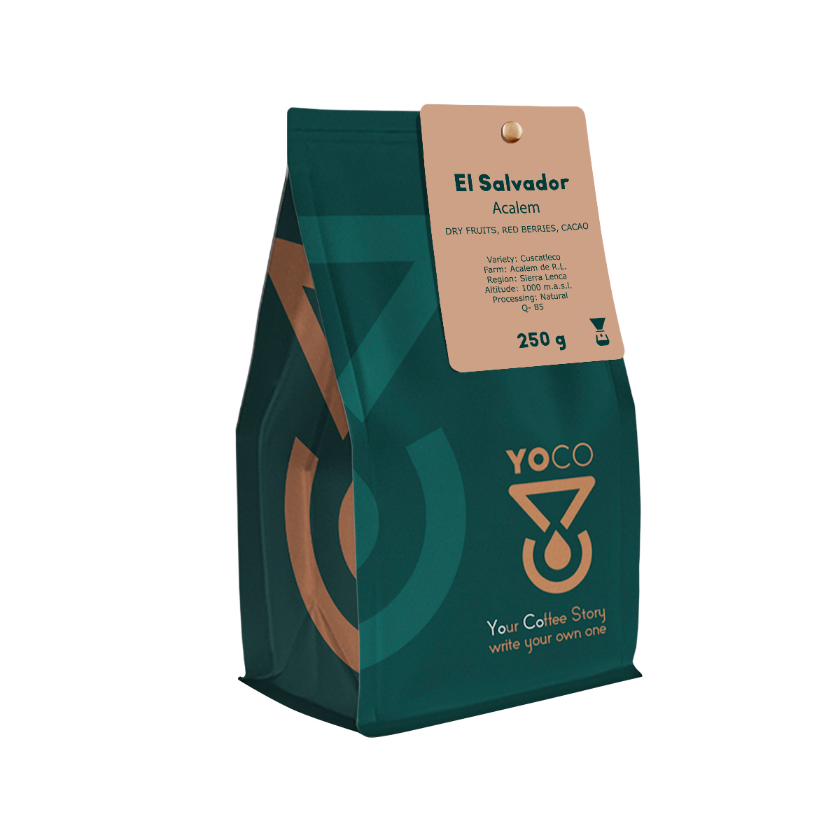 YOCO - kawa ziarnista Salwador Acalem Natural Filter 250 g