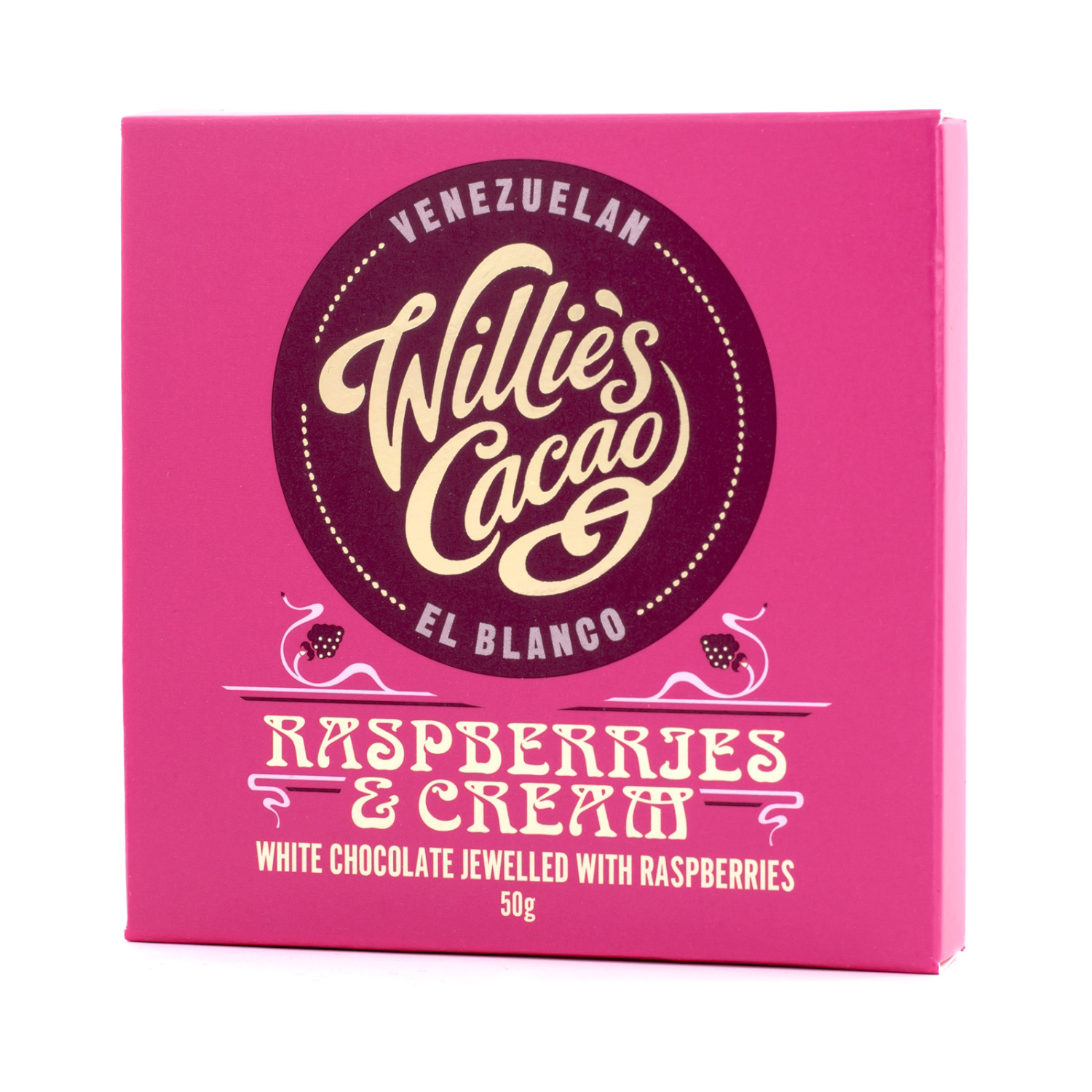 Willie's Cacao - Raspberries and Cream White Chocolate 50g
