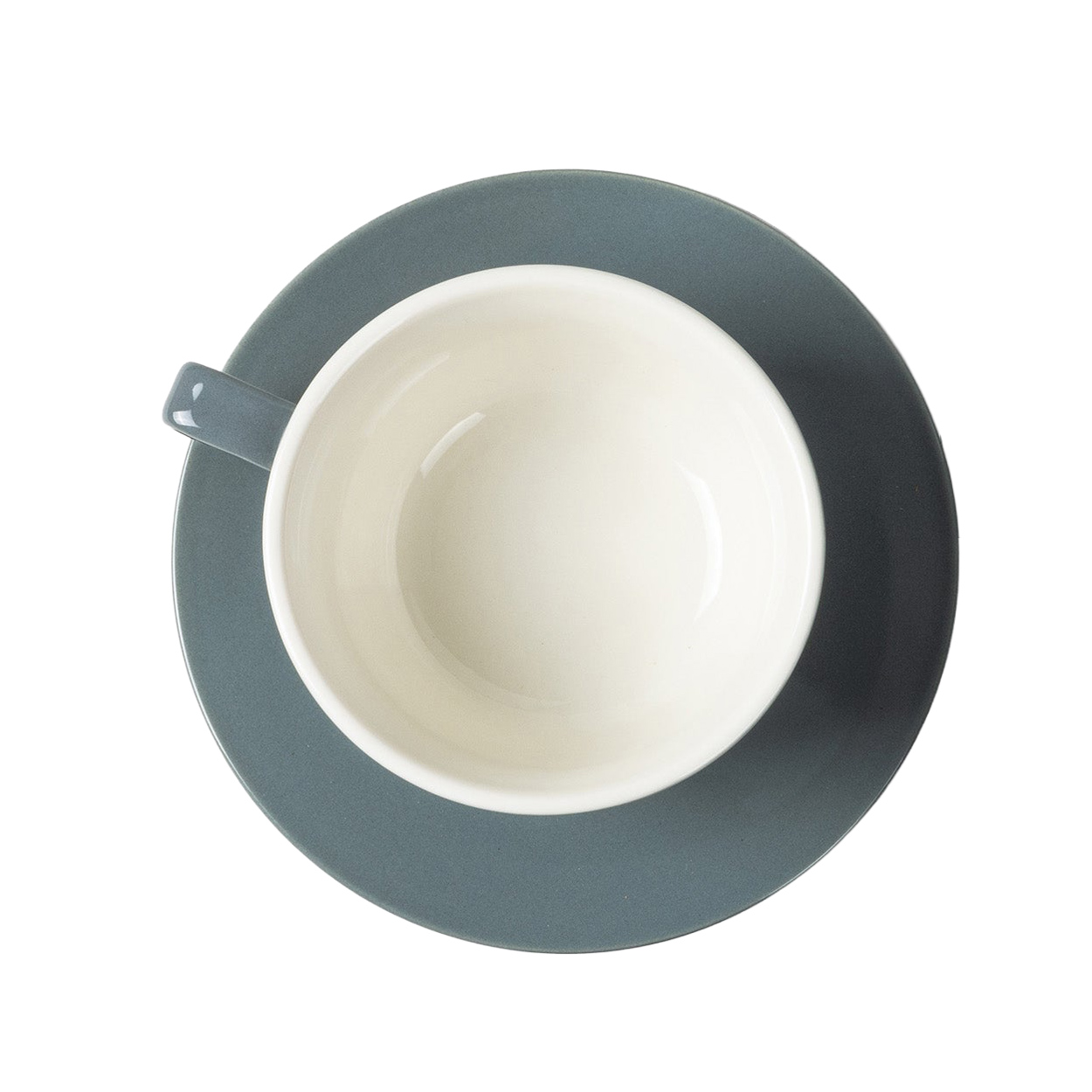 Espresso Gear - Filiżanka do latte ze spodkiem Peakabrew szara 350 ml