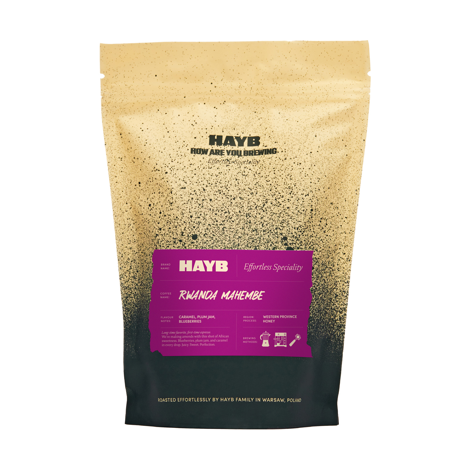 HAYB - kawa ziarnista Rwanda Mahembe Honey Espresso 250 g