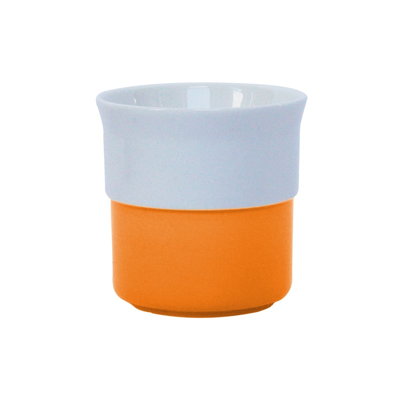 April - Kubek ceramiczny 200ml biało-pomarańczowy
