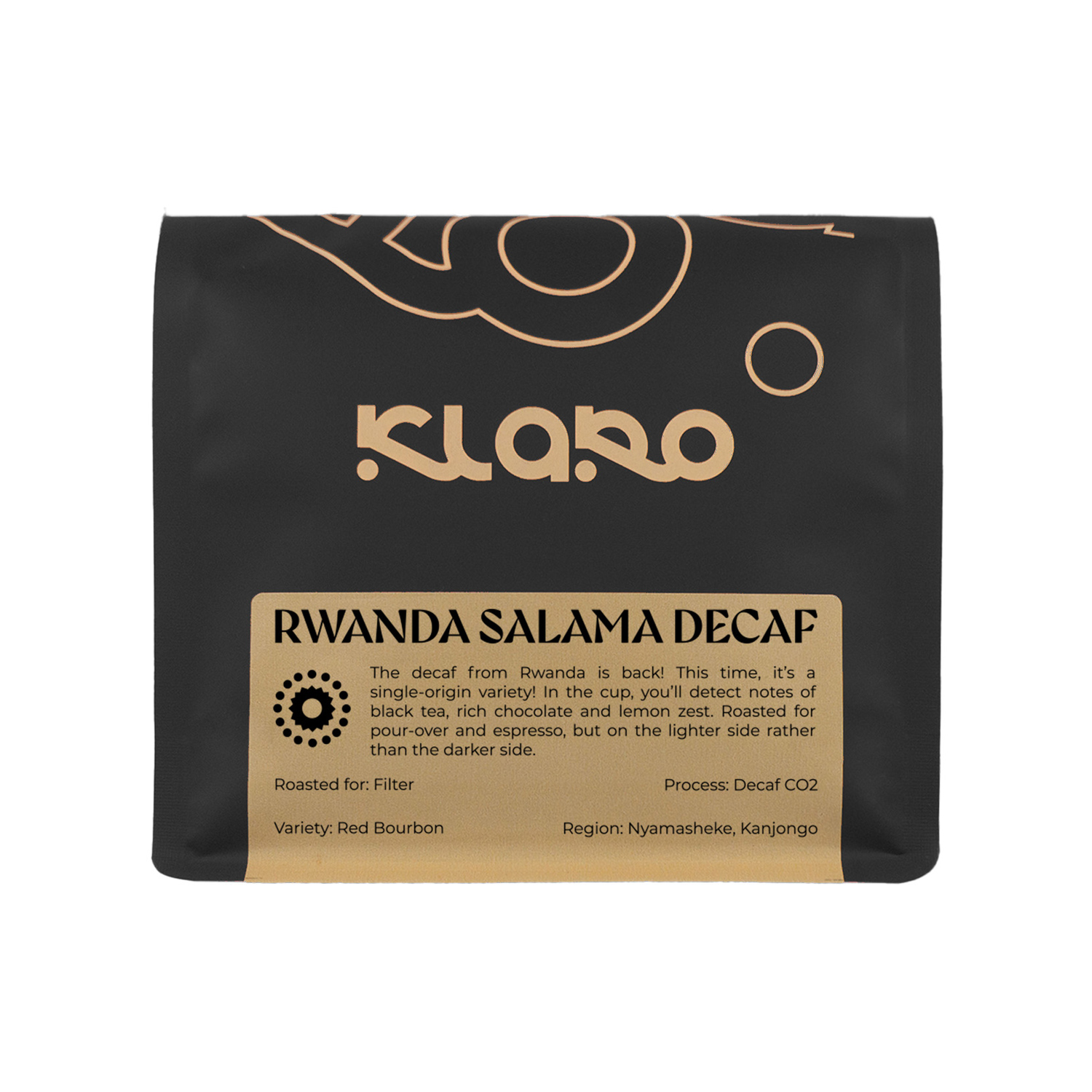 Klaro - kawa ziarnista bezkofeinowa Rwanda Salama Decaf Omniroast 250 g