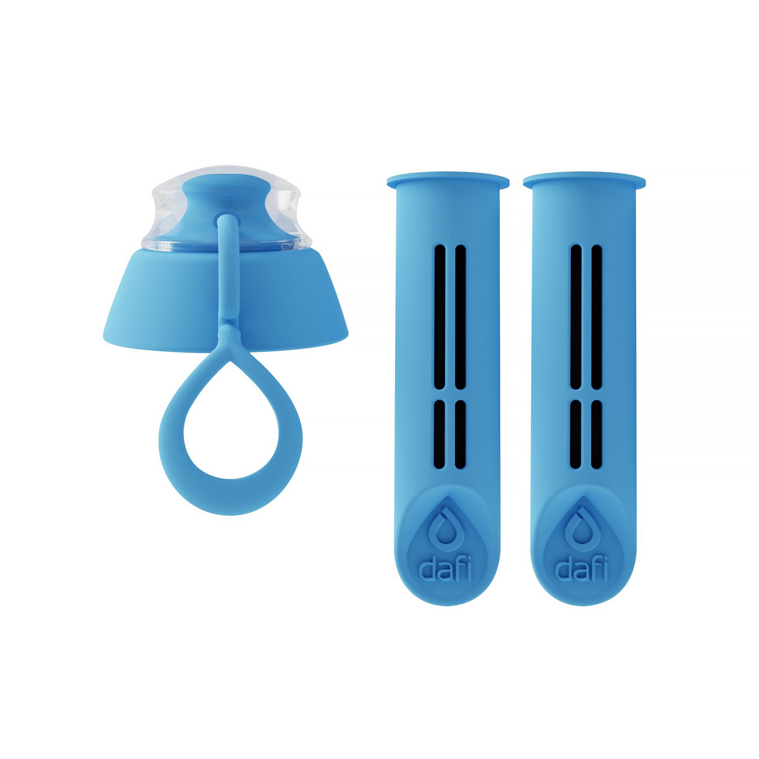Dafi - 2-Pack of Filters + Bottle Lid - Blue