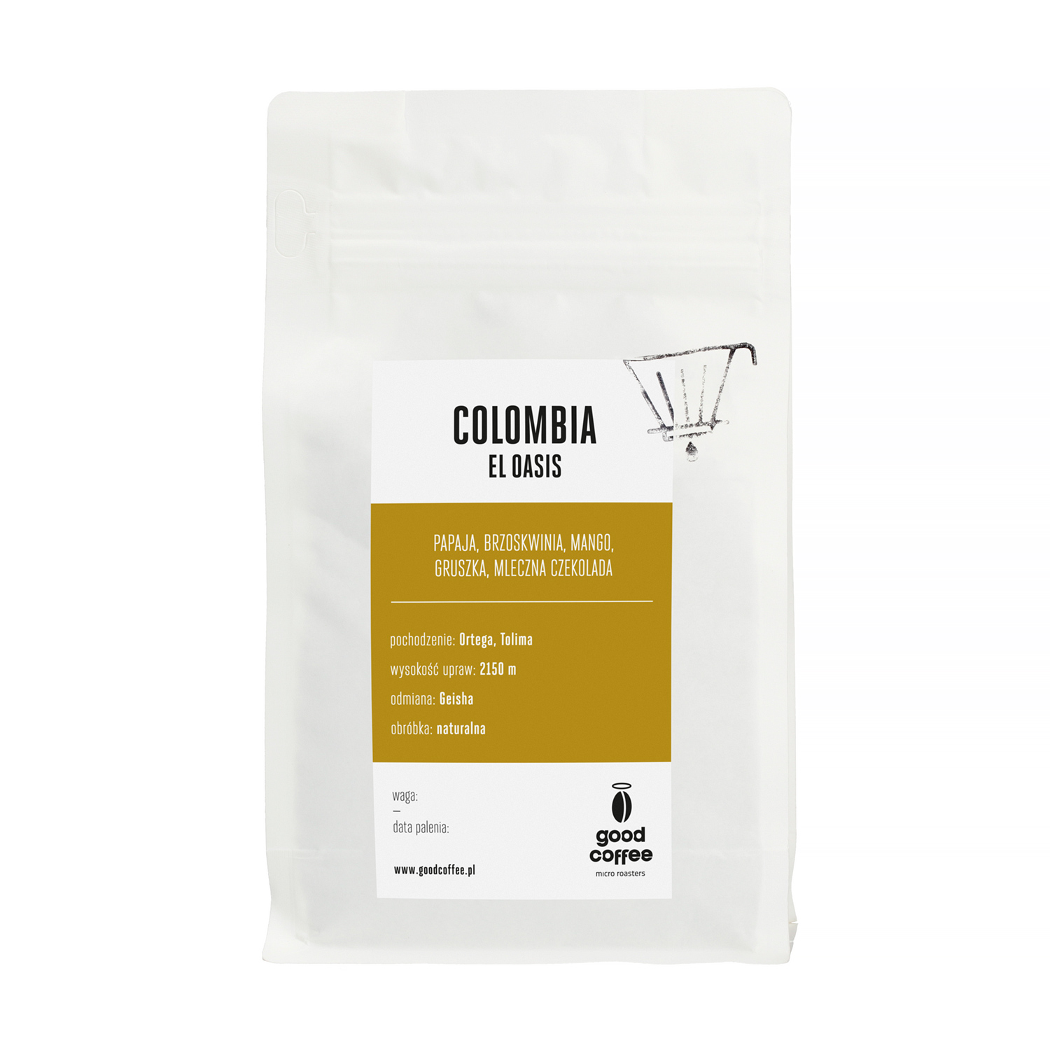 Good Coffee - kawa ziarnista Kolumbia Finca Oasis Geisha Natural Filter 250 g
