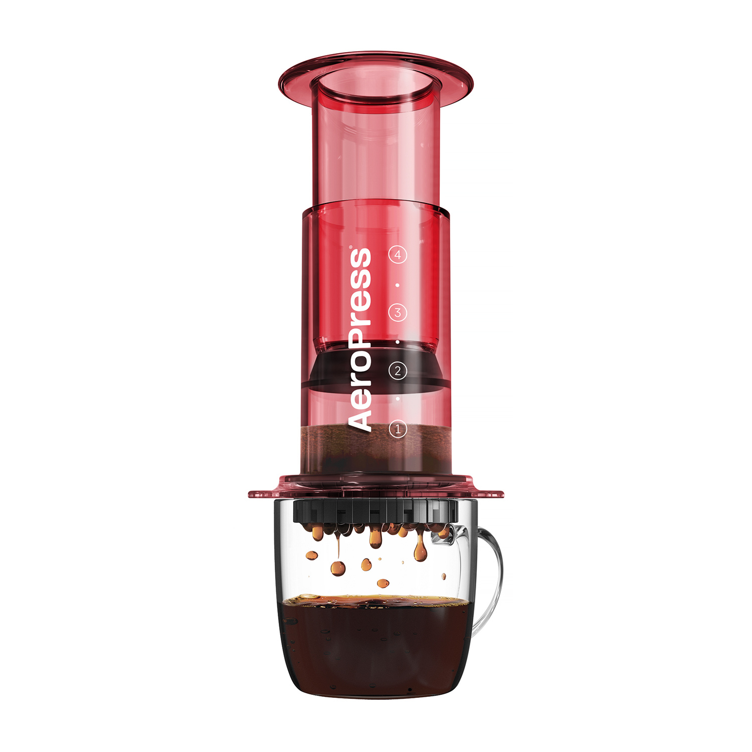 AeroPress - Clear Red Coffee Maker