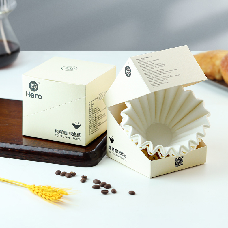 zeroHero - filtry papierowe z płaskim dnem białe - 50 sztuk