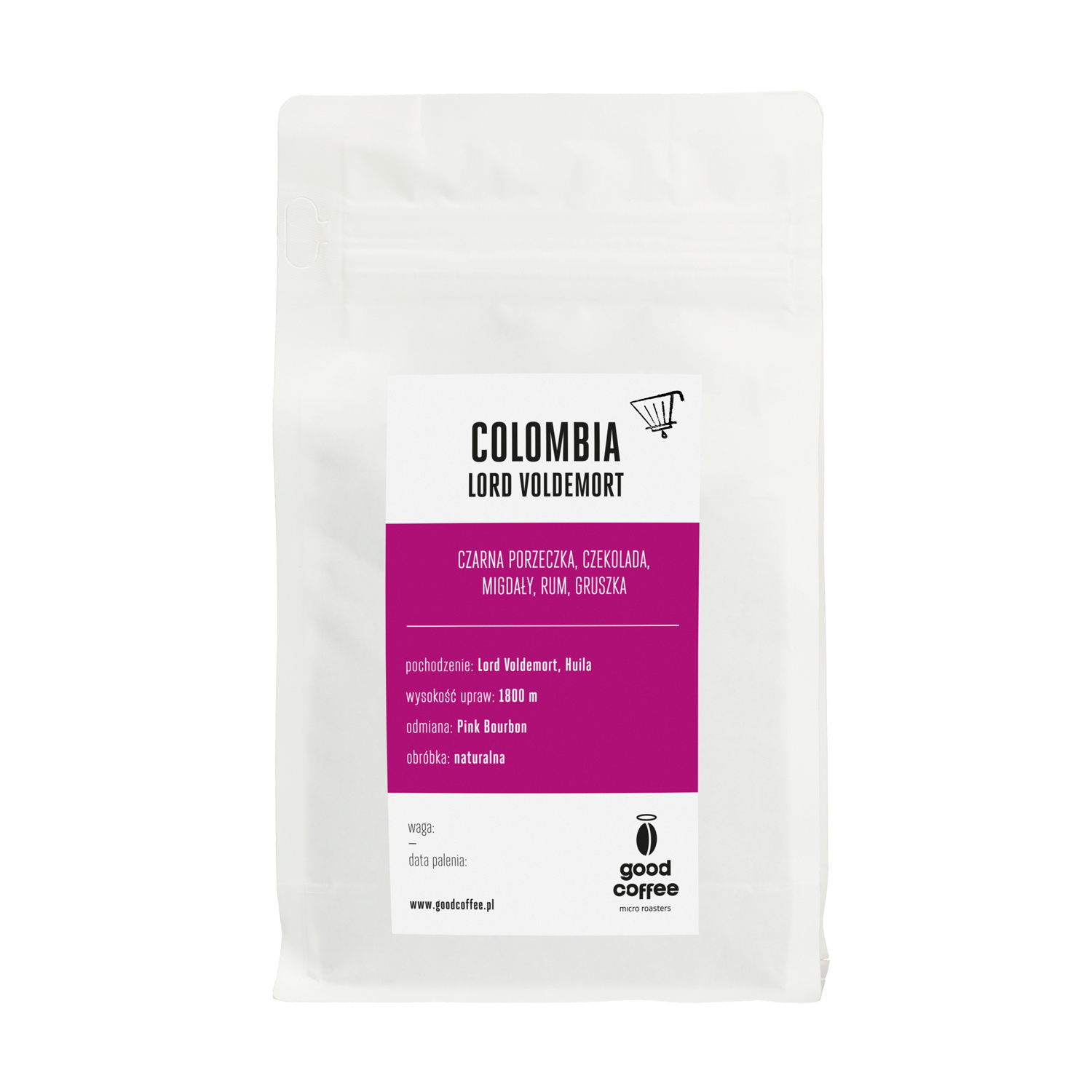 Good Coffee - kawa ziarnista Kolumbia Huila Lord Voldemort Natural Filter 250 g