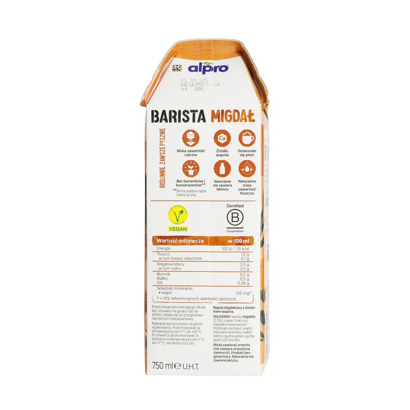 Alpro - Napój migdałowy Barista 750ml