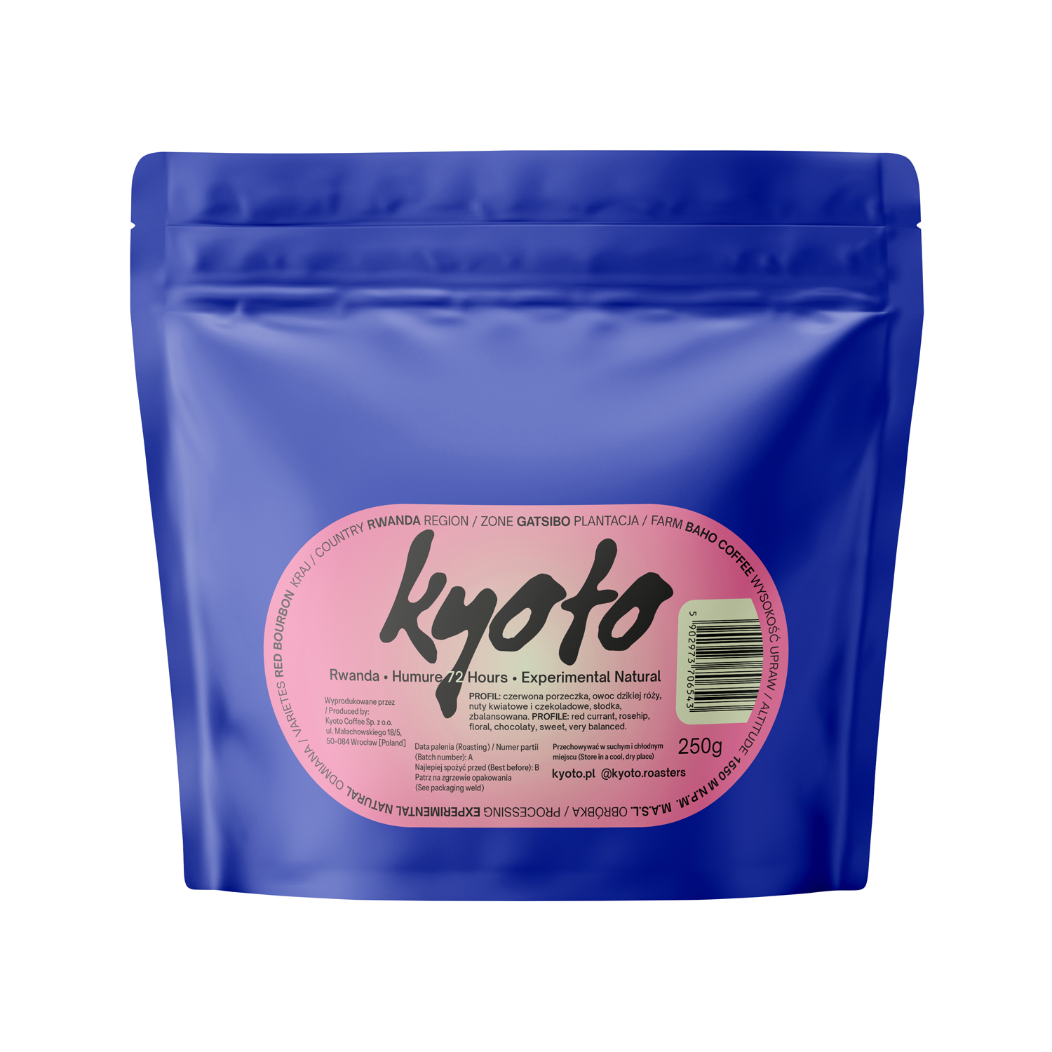 KYOTO - kawa ziarnista Rwanda Humure 72h Experimental Natural Filter 250 g