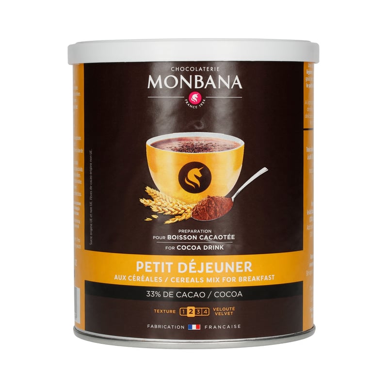 Monbana - Czekolada w proszku z płatkami zbożowymi 33% kakao 500g