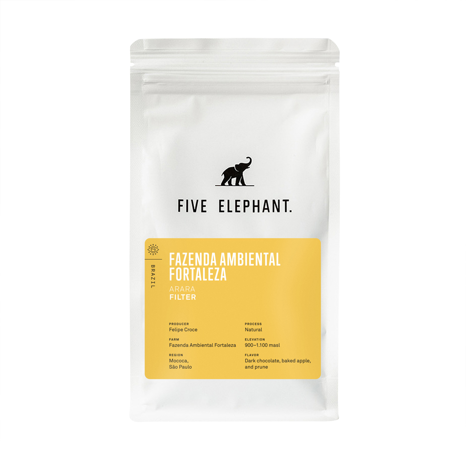 Five Elephant - kawa ziarnista Brazylia Fazenda Ambiental Fortaleza Natural Filter 250 g
