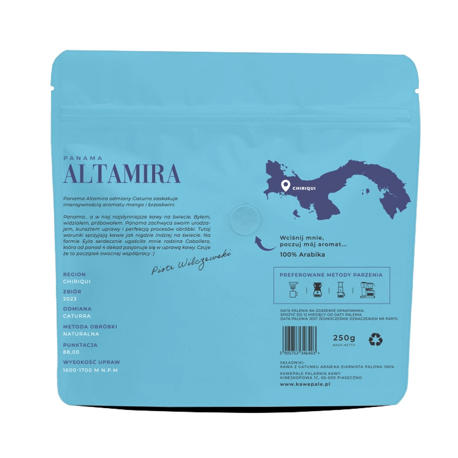 KawePale - Panama Altamira Natural Filter 250g