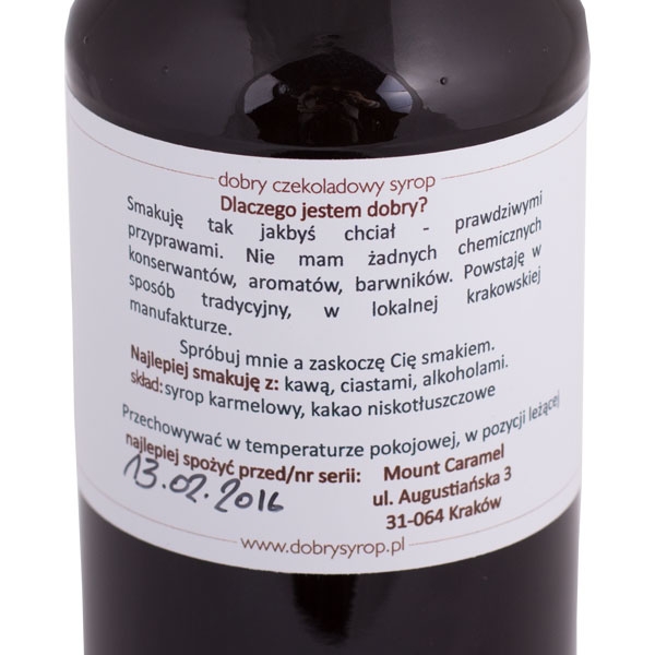 Mount Caramel Dobry Syrop - Czekolada 500 ml