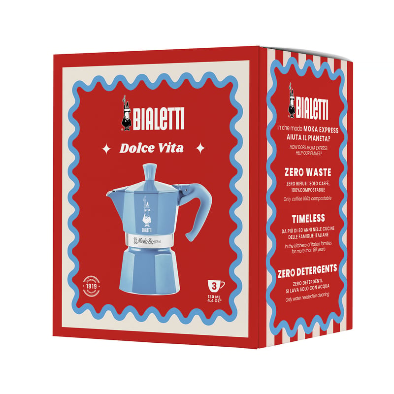 Bialetti - Dolce Vita - Moka Express 3tz Light Blue