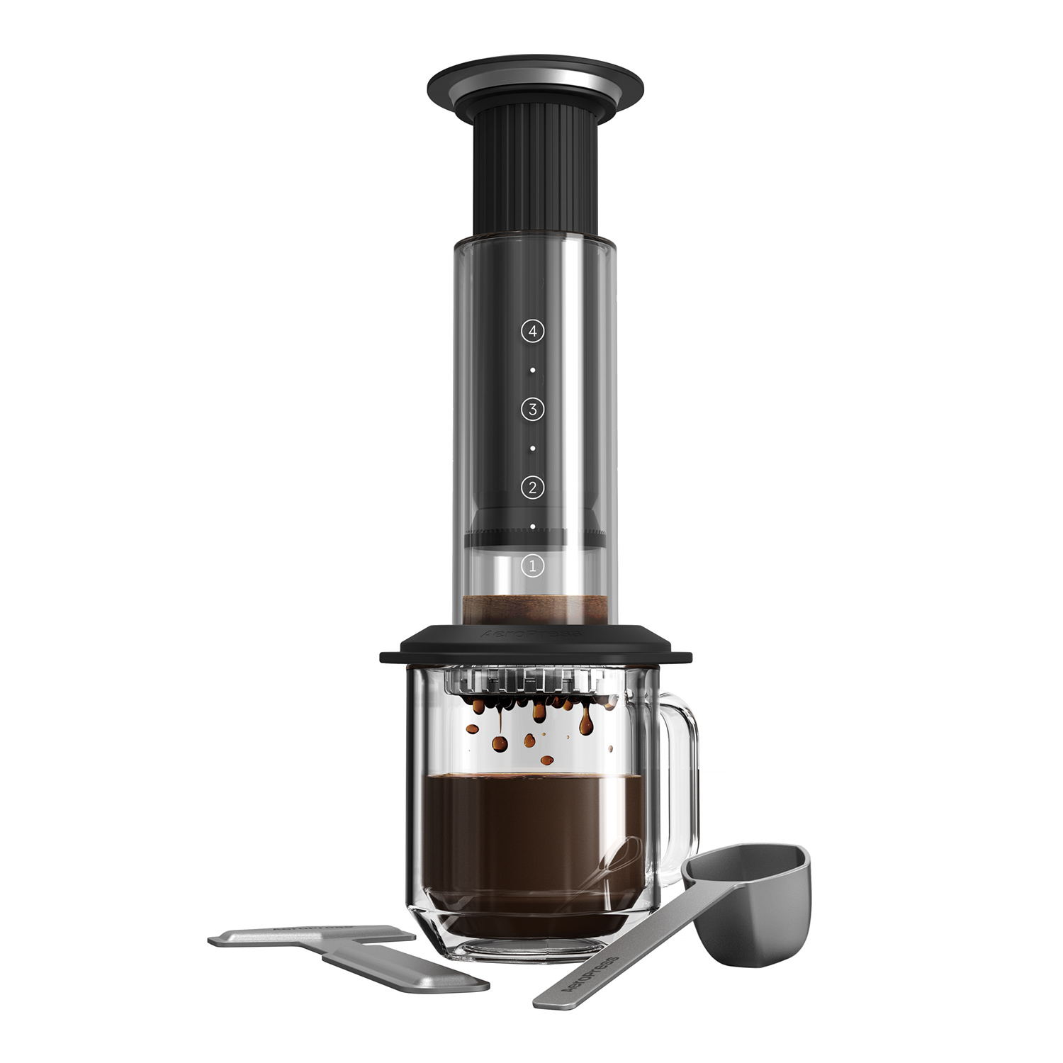 AeroPress Premium - Glass Coffe Maker Black