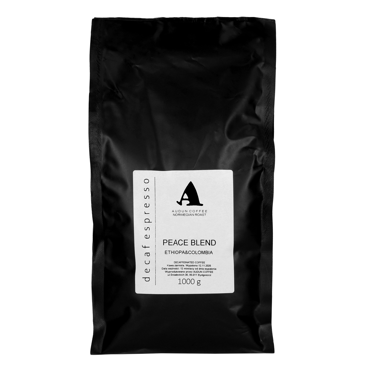 Audun Coffee - Peace Blend Decaf Espresso 1 kg