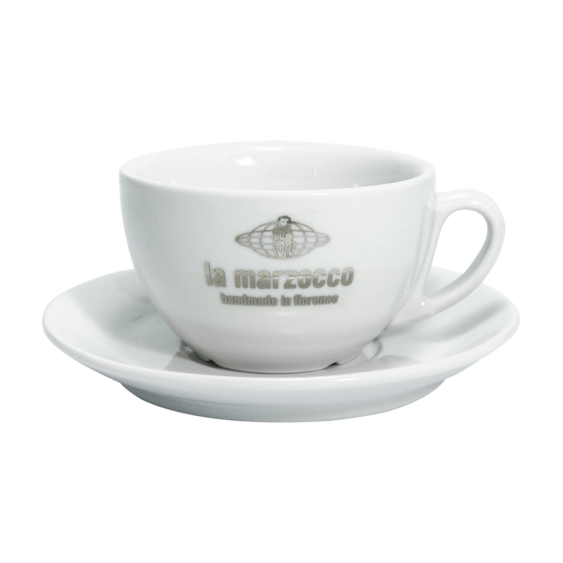 La Marzocco - zestaw 6 filiżanek ze spodkami do latte 300 ml - biały