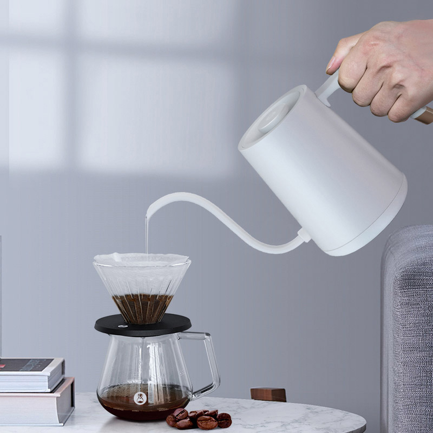 Timemore - Fish Smart Electric Pour Over Kettle - Czajnik Biały 600ml