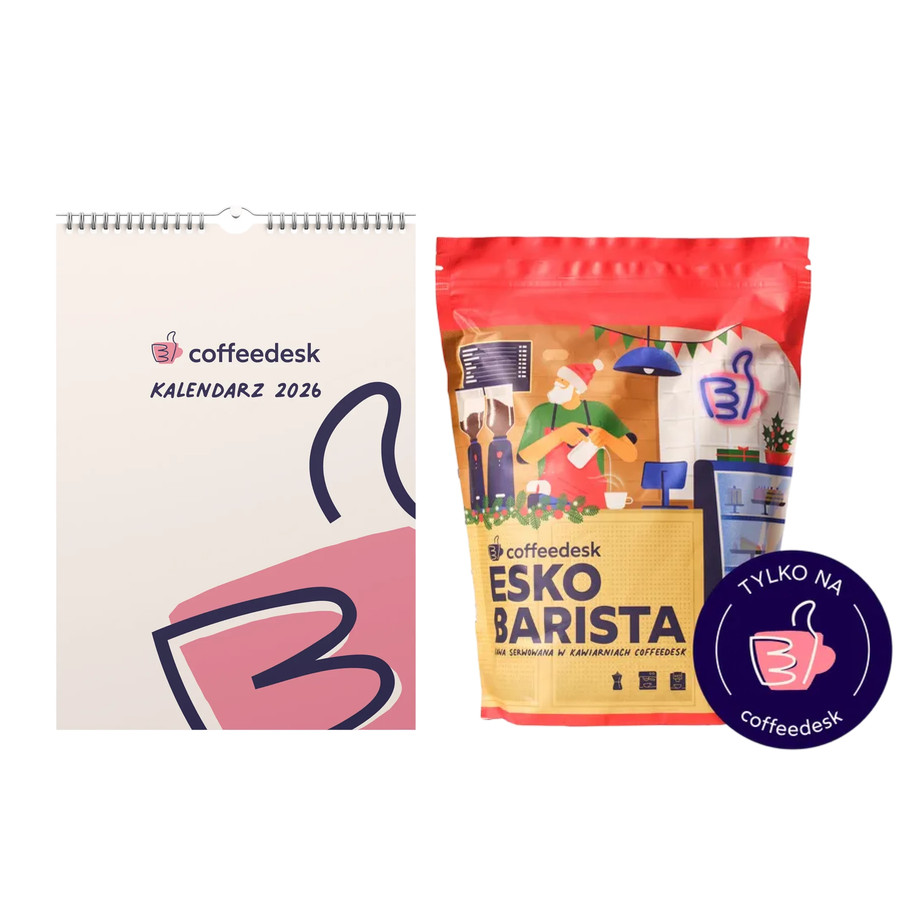 Zestaw kalendarz Coffeedesk + Xmas Esko Barista 1 kg