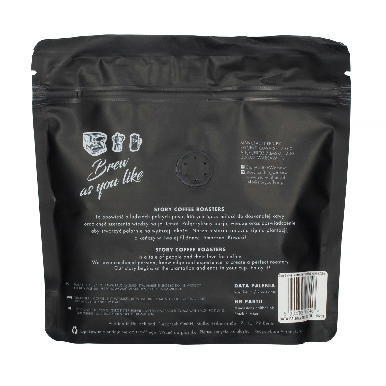 Story Coffee Roasters - Blend No.2 Brazil x Honduras Espresso 250g